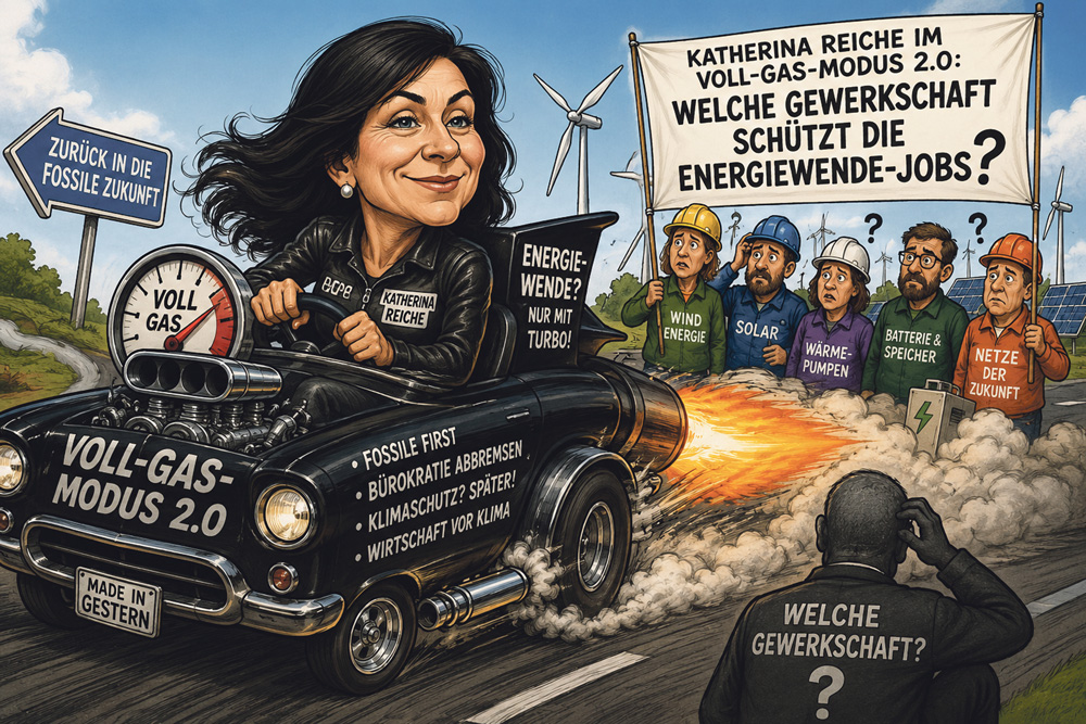 Katherina Reiche im Voll-Gas-Modus 2.0: Welche Gewerkschaft schützt die Energiewende-Jobs?